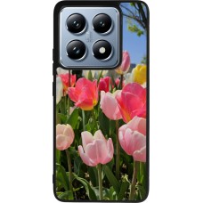 Xiaomi 14T Pro Case Hülle - Silikon schwarz Tulips Spring 2026