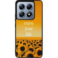 Xiaomi 14T Pro Case Hülle - Silikon schwarz Summer 2025 Enjoy your life