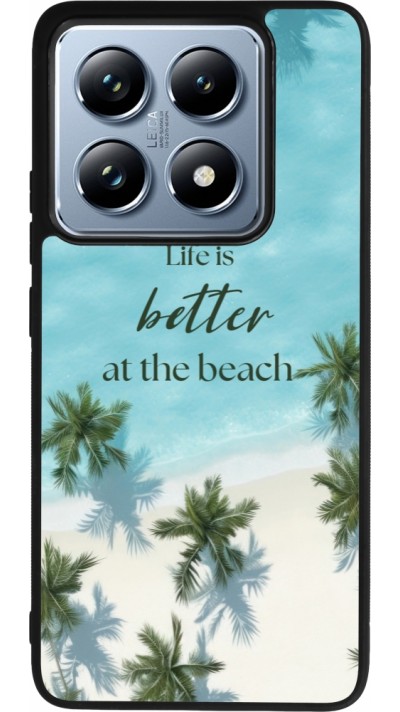 Xiaomi 14T Pro Case Hülle - Silikon schwarz Summer 2025 Life is better at the beach