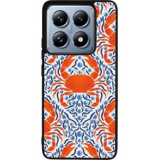 Coque Xiaomi 14T Pro - Silicone rigide noir Crabs and pearls Summer 2026
