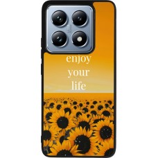 Xiaomi 14T Pro Case Hülle - Silikon schwarz Summer 2026 Enjoy your life