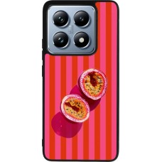 Coque Xiaomi 14T Pro - Silicone rigide noir Passion fruit Summer 2026