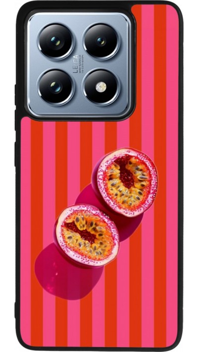 Coque Xiaomi 14T Pro - Silicone rigide noir Passion fruit Summer 2026