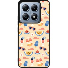 Coque Xiaomi 14T Pro - Silicone rigide noir Pattern Summer 2026