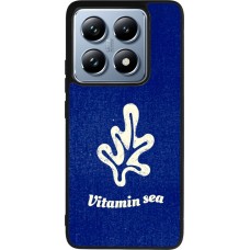 Coque Xiaomi 14T Pro - Silicone rigide noir Vitamin sea Summer 2026