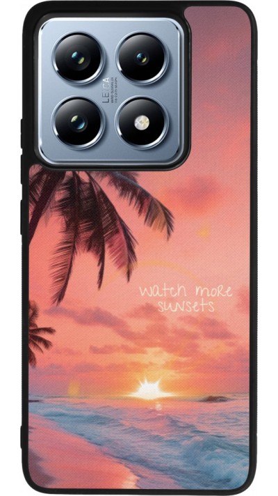 Coque Xiaomi 14T Pro - Silicone rigide noir Watch more sunsets Summer 2026