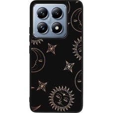 Coque Xiaomi 14T Pro - Silicone rigide noir Suns and Moons