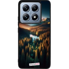 Coque Xiaomi 14T Pro - Silicone rigide noir Sunset Forest Lake