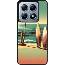 Coque Xiaomi 14T Pro - Silicone rigide noir Surf Paradise