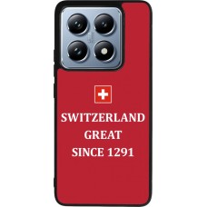 Coque Xiaomi 14T Pro - Silicone rigide noir Switzerland Great Since 1291