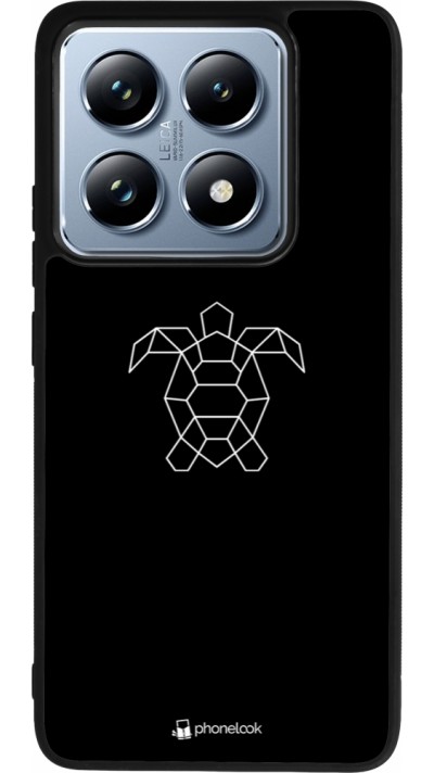 Xiaomi 14T Pro Case Hülle - Silikon schwarz Turtles lines on black