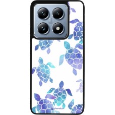 Xiaomi 14T Pro Case Hülle - Silikon schwarz Turtles pattern watercolor