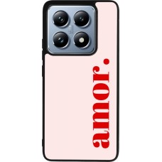 Coque Xiaomi 14T Pro - Silicone rigide noir Valentine 2024 amor