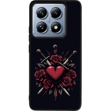 Xiaomi 14T Pro Case Hülle - Silikon schwarz Valentine 2024 gothic love