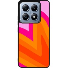 Coque Xiaomi 14T Pro - Silicone rigide noir Valentine 2024 heart gradient