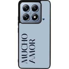 Xiaomi 14T Pro Case Hülle - Silikon schwarz Valentine 2024 mucho amor azul