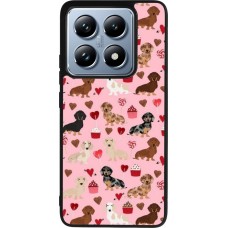 Coque Xiaomi 14T Pro - Silicone rigide noir Valentine 2024 puppy love