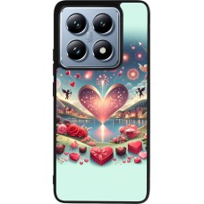Coque Xiaomi 14T Pro - Silicone rigide noir Valentine 2025 Chic