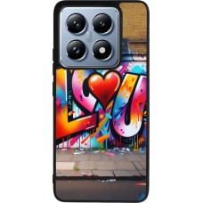 Xiaomi 14T Pro Case Hülle - Silikon schwarz Valentin 2025 Liebe U Tag