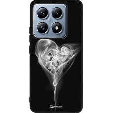 Coque Xiaomi 14T Pro - Silicone rigide noir Valentine 2022 Black Smoke