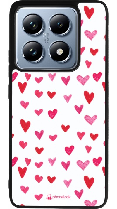 Xiaomi 14T Pro Case Hülle - Silikon schwarz Valentine 2022 Many pink hearts