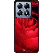 Coque Xiaomi 14T Pro - Silicone rigide noir Valentine 2022 Rose