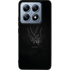 Xiaomi 14T Pro Case Hülle - Silikon schwarz Valentine 2023 hands forever