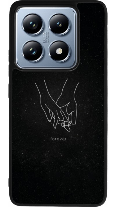 Xiaomi 14T Pro Case Hülle - Silikon schwarz Valentine 2023 hands forever