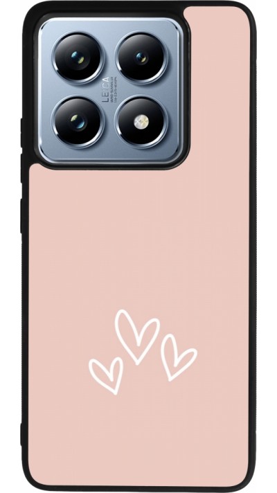 Xiaomi 14T Pro Case Hülle - Silikon schwarz Valentine 2023 three minimalist hearts