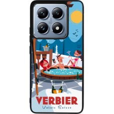 Coque Xiaomi 14T Pro - Silicone rigide noir Verbier Mountain Jacuzzi