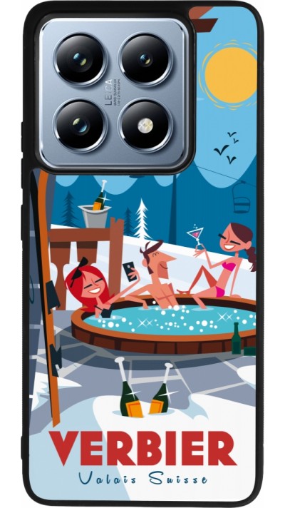 Xiaomi 14T Pro Case Hülle - Silikon schwarz Verbier Mountain Jacuzzi