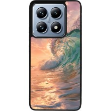 Xiaomi 14T Pro Case Hülle - Silikon schwarz Wave Sunset