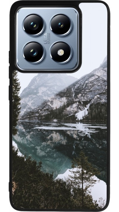Xiaomi 14T Pro Case Hülle - Silikon schwarz Winter 22 snowy mountain and lake