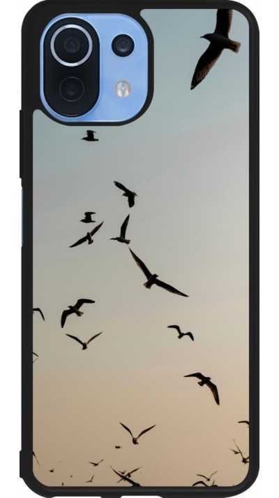 Xiaomi Mi 11 Lite 5G Case Hülle - Silikon schwarz Autumn 22 flying birds shadow