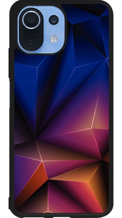 Coque Xiaomi Mi 11 Lite 5G - Silicone rigide noir Abstract Triangles 