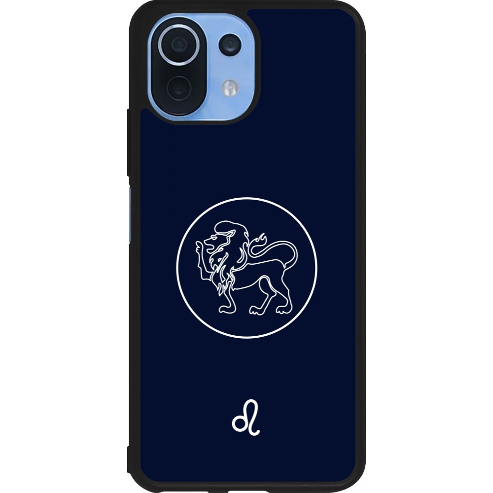 Coque Xiaomi Mi 11 Lite 5G - Silicone rigide noir Astrologie Lion