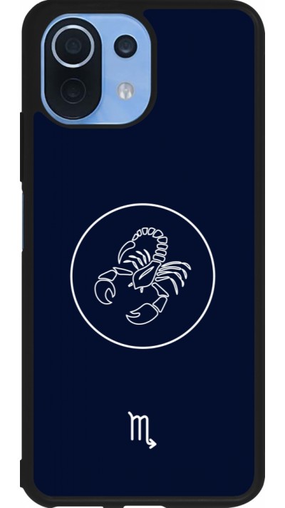 Coque Xiaomi Mi 11 Lite 5G - Silicone rigide noir Astrologie Scorpion
