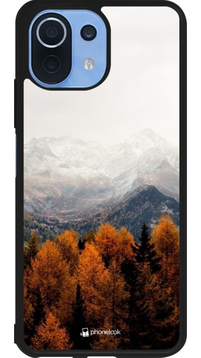 Coque Xiaomi Mi 11 Lite 5G - Silicone rigide noir Autumn 21 Forest Mountain