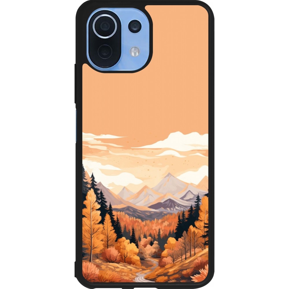 Xiaomi Mi 11 Lite 5G Case Hülle - Silikon schwarz Autumn 25 Mountains