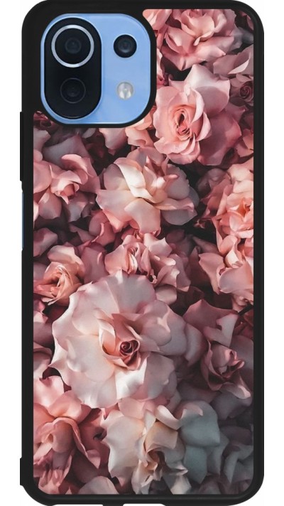 Xiaomi Mi 11 Lite 5G Case Hülle - Silikon schwarz Beautiful Roses