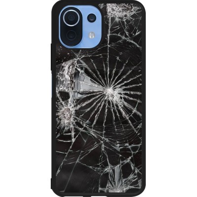 Xiaomi Mi 11 Lite 5G Case Hülle - Silikon schwarz Broken Screen