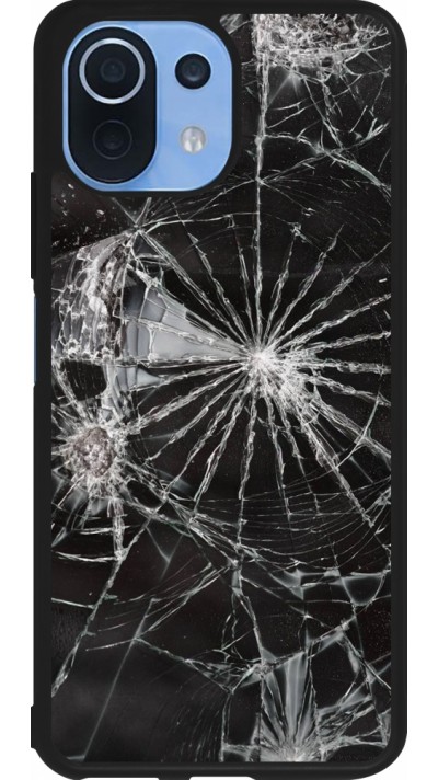 Xiaomi Mi 11 Lite 5G Case Hülle - Silikon schwarz Broken Screen