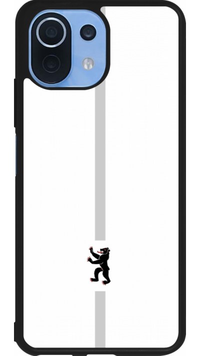 Coque Xiaomi Mi 11 Lite 5G - Silicone rigide noir Canton AI blanc