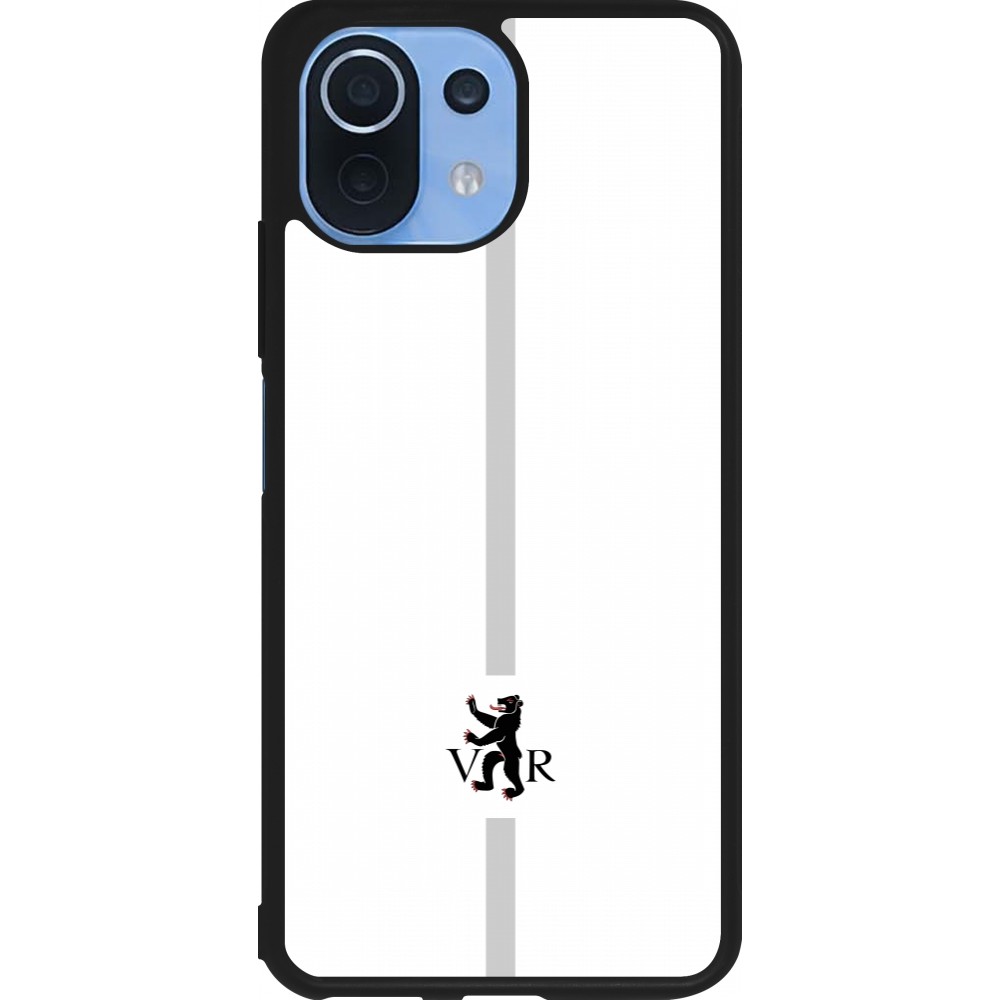 Coque Xiaomi Mi 11 Lite 5G - Silicone rigide noir Canton AR blanc