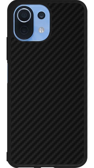 Coque Xiaomi Mi 11 Lite 5G - Silicone rigide noir Carbon Basic