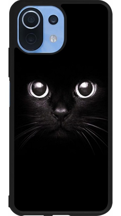 Coque Xiaomi Mi 11 Lite 5G - Silicone rigide noir Cat eyes