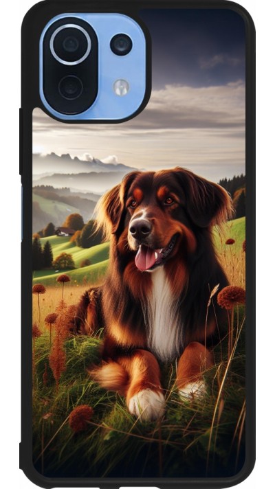 Xiaomi Mi 11 Lite 5G Case Hülle - Silikon schwarz Hund Land Schweiz