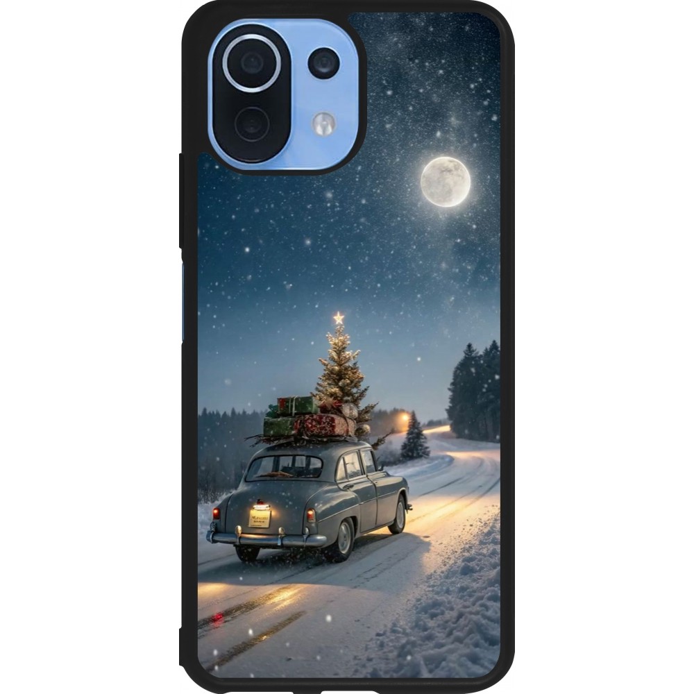 Coque Xiaomi Mi 11 Lite 5G - Silicone rigide noir Christmas 25 Car with Tree Xmas