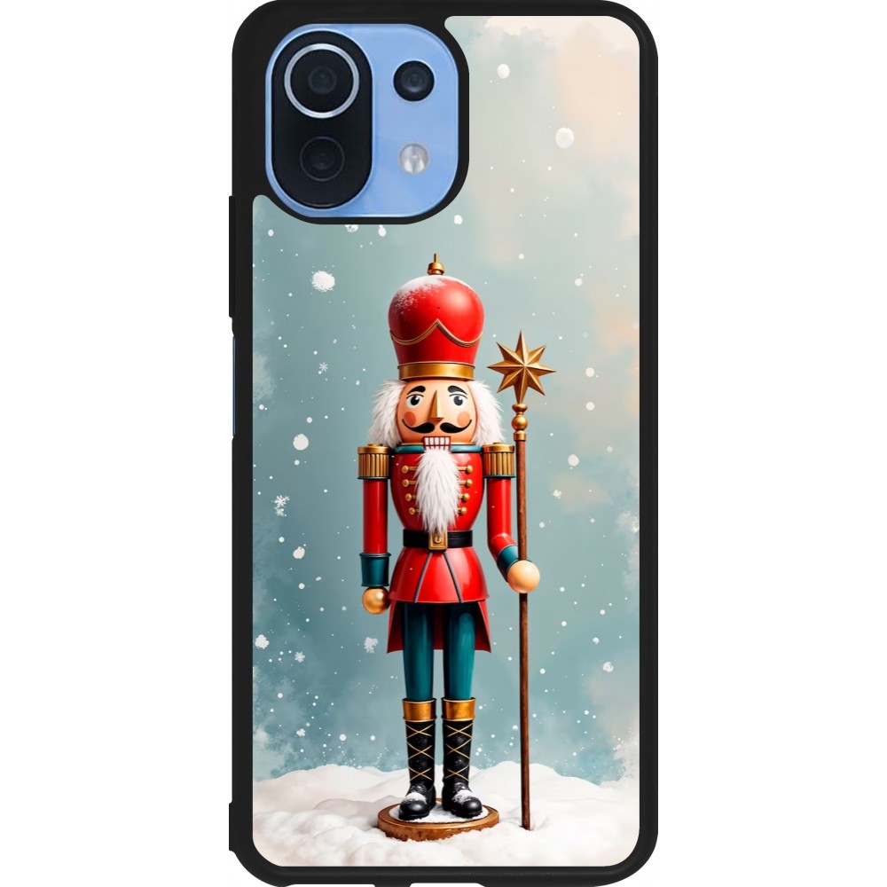 Coque Xiaomi Mi 11 Lite 5G - Silicone rigide noir Christmas 25 Nutcracker Snow