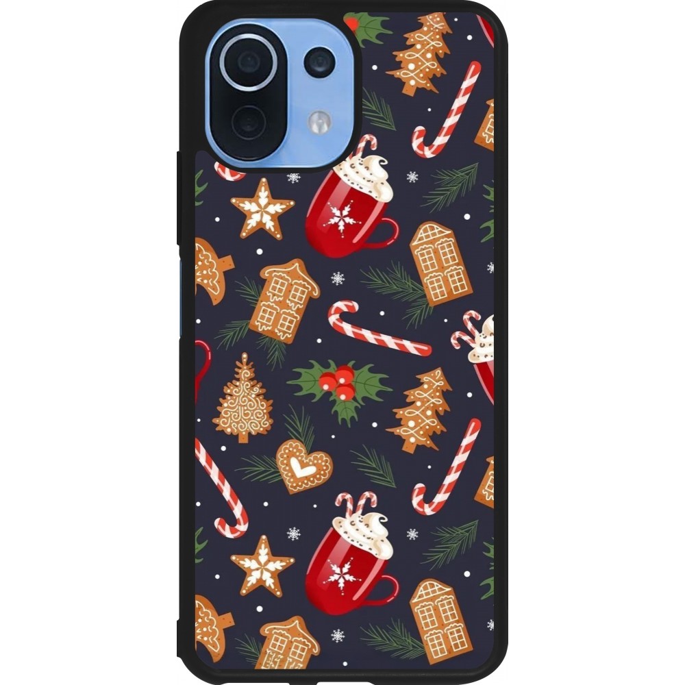 Coque Xiaomi Mi 11 Lite 5G - Silicone rigide noir Christmas 25 Pattern Gingerbread House